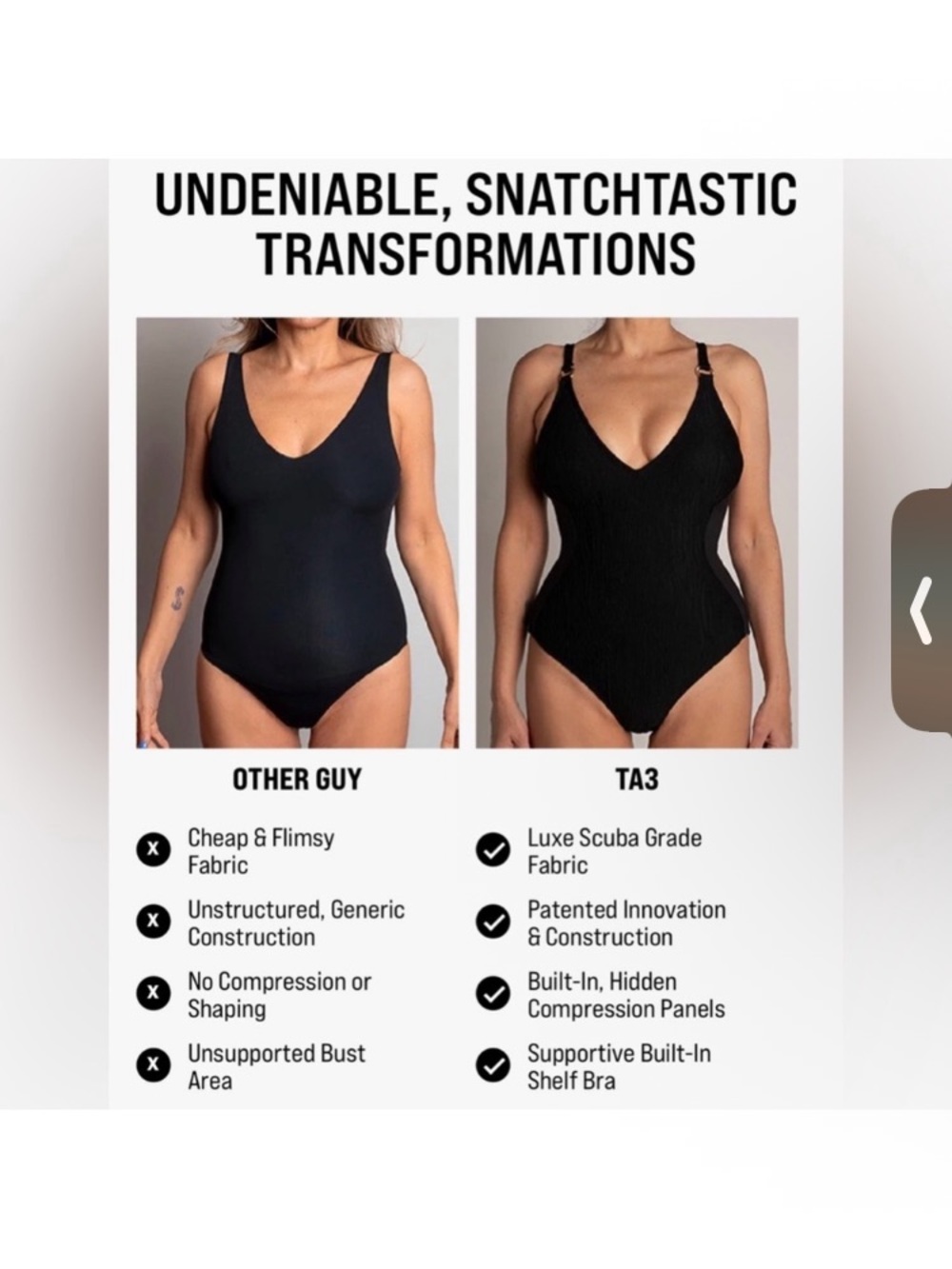 TA3 Plungey XL/ regular long/ ALL CUP SIZES lightly padded.